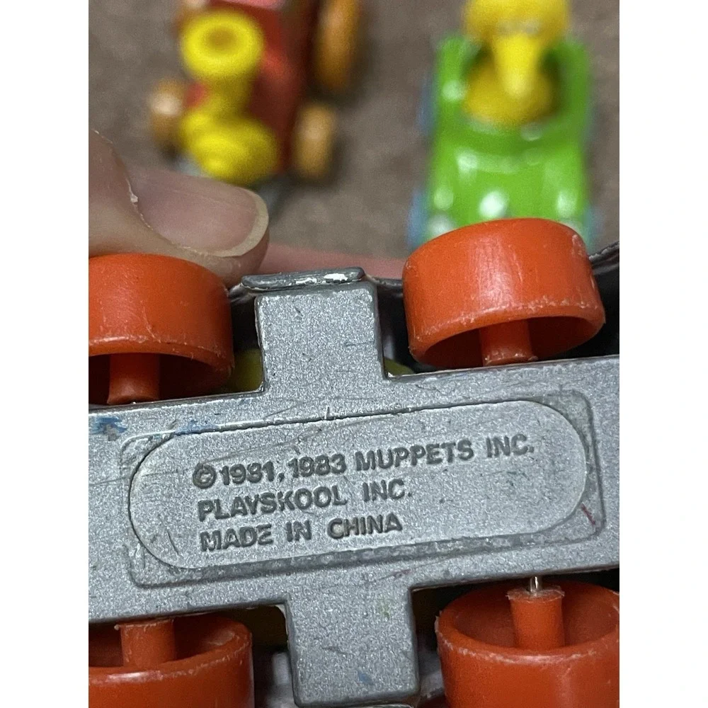 Muppets Lot 8 Cars Die Cast Toys Playskool Big Bird Cookie Monster Vintage 80s